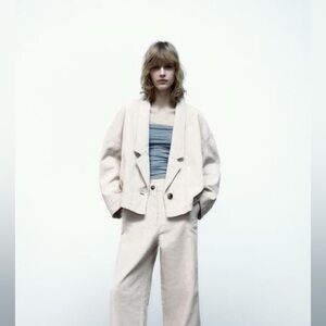 Oversized corduroy blazer